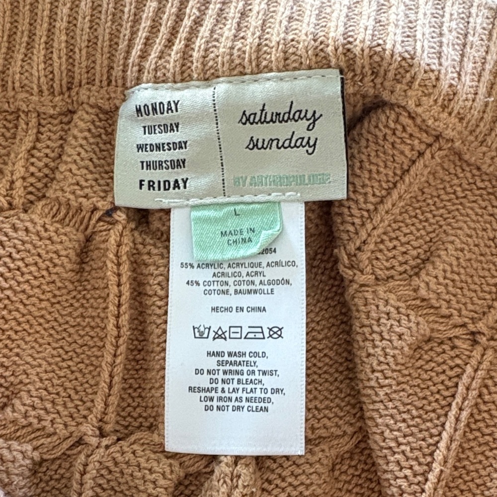 Anthropologie Saturday Sunday Sweater Ellyn Cable Knit Set - Picture 11 of 11